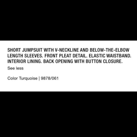 Zara Jumpsuit Turquoise Kimono Dress Jumpsuit Satin Effect Romper Size XS NWT - Picture 10 of 10